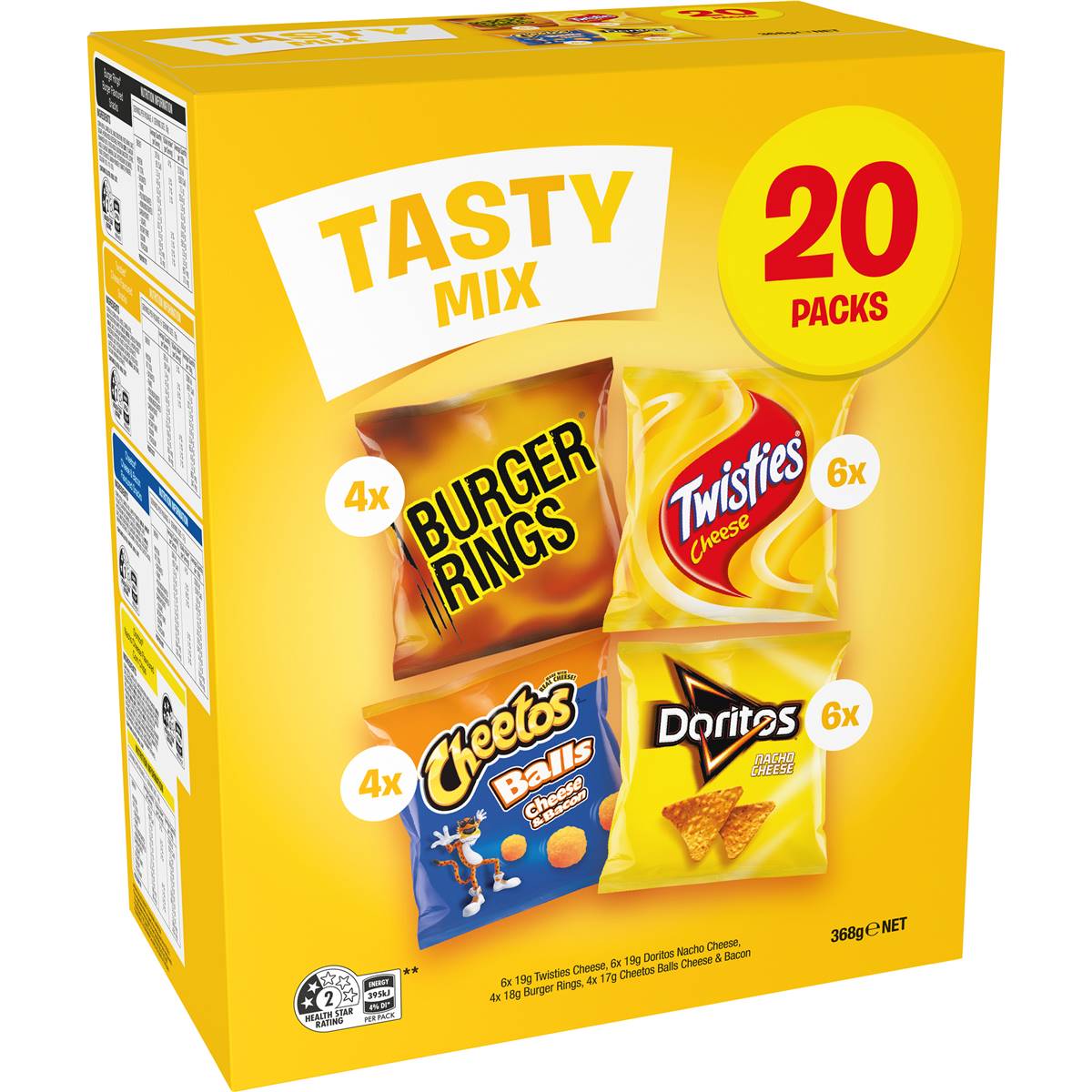 Smith's Tasty Mix Potato Chips Variety Multipack of 20 368g