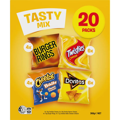 Smith's Tasty Mix Potato Chips Variety Multipack of 20 368g