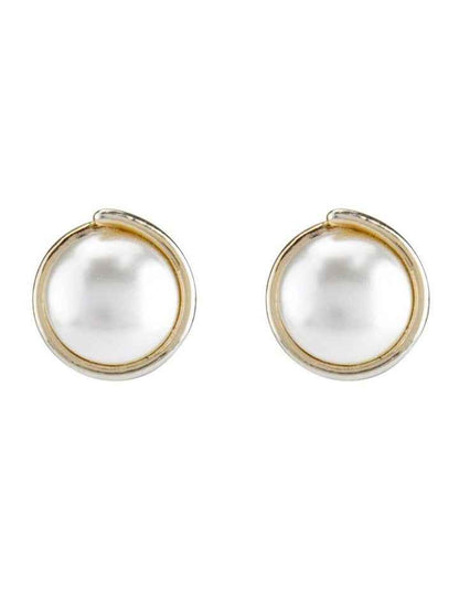 Clip Earrings in Silver/Pearl