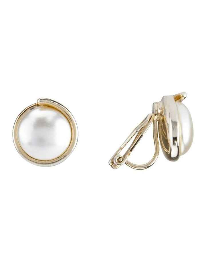 Clip Earrings in Silver/Pearl