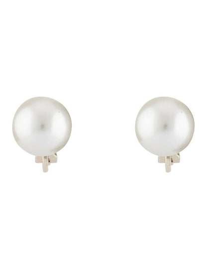 Clip Earrings 12mm in Gold/Pearl