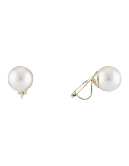 Clip Earrings 12mm in Gold/Pearl