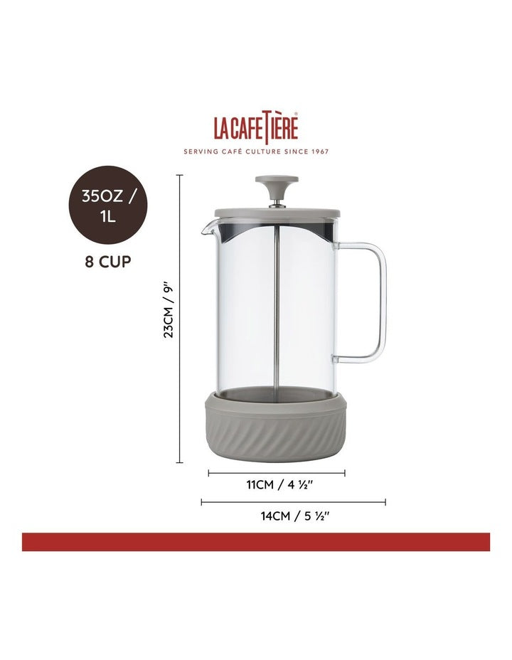 Glass 8 Cup 1L in Beige