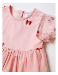Chiffon Bow Set in Rose