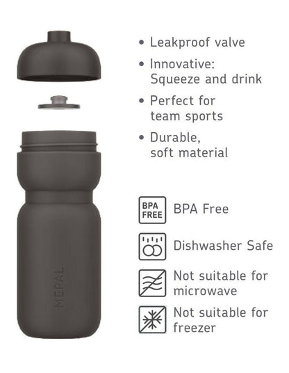 Squeeze Bottle 600ml in Black