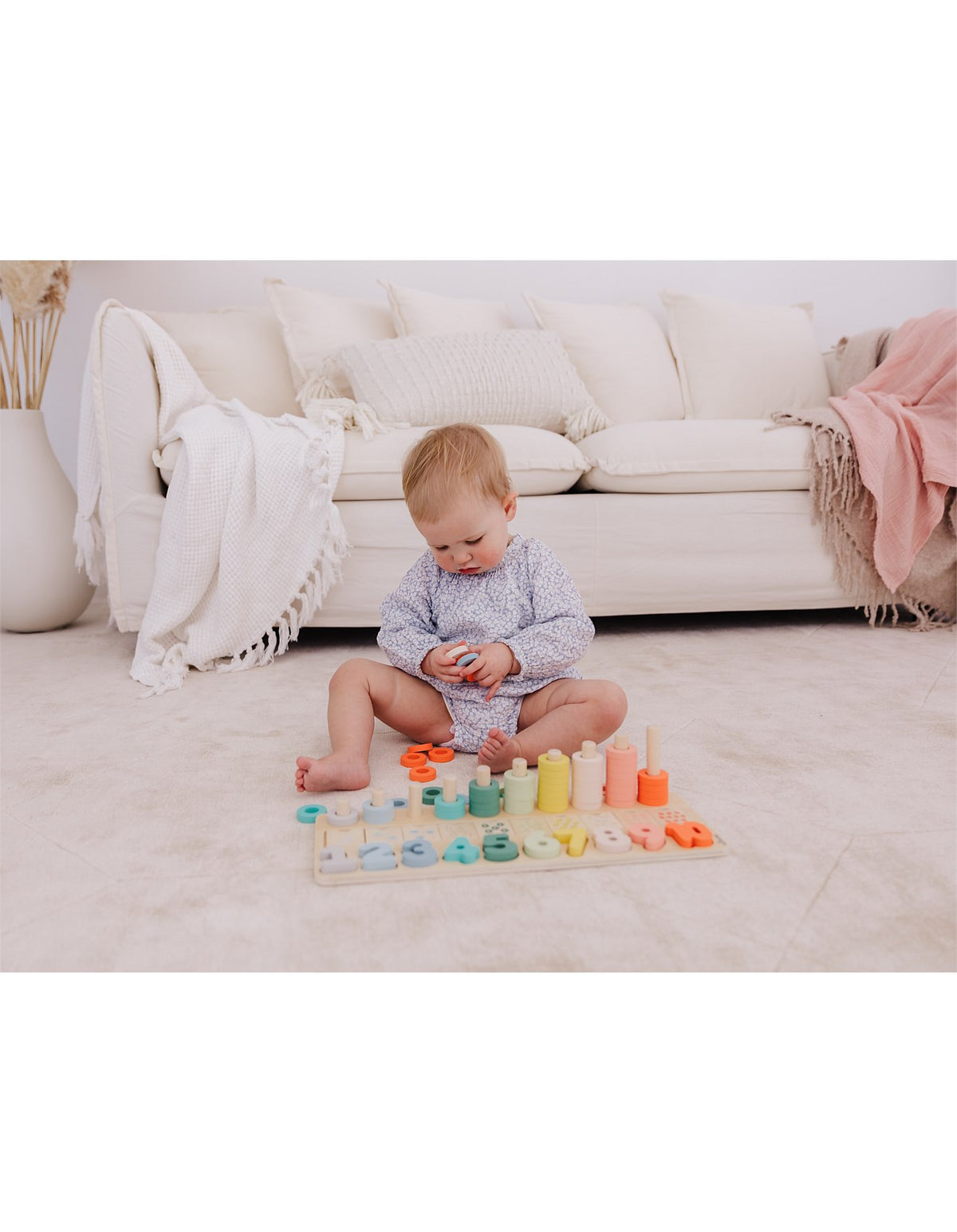 Wooden Numbers & Blocks Counting Set