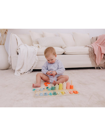 Wooden Numbers & Blocks Counting Set