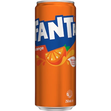 Fanta Orange Soft Drink Can 250mL