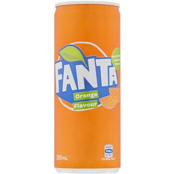Fanta Orange Soft Drink Can 250mL