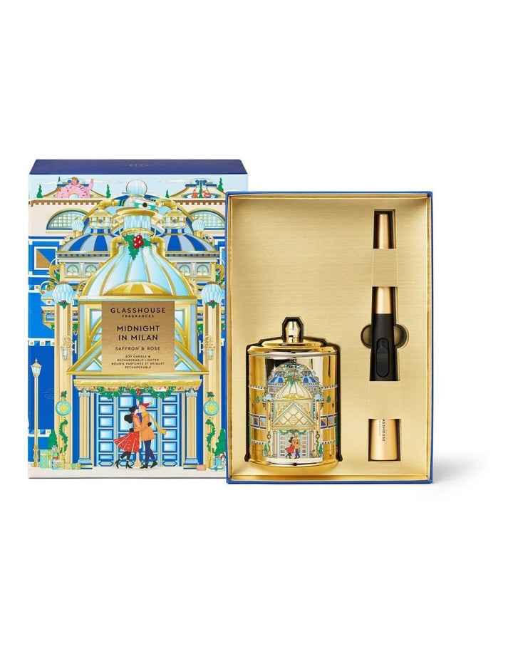 Midnight In Milan Soy Candle & Lighter Gift Set
