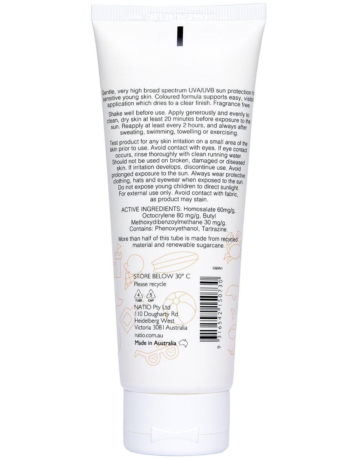 Kids Everyday Sensitive Sunscreen SPF 50+ Tube 100ml