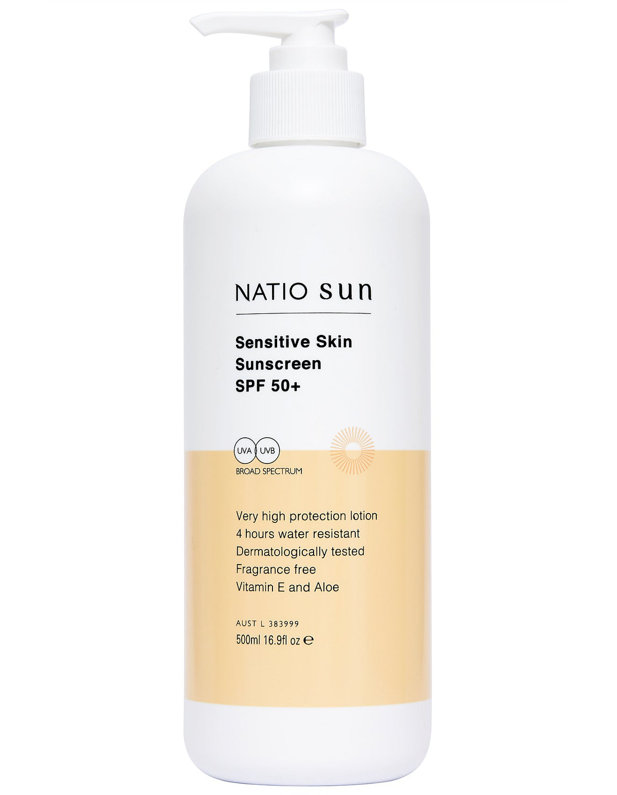 Sensitive Skin Sunscreen SPF 50+ 500ml