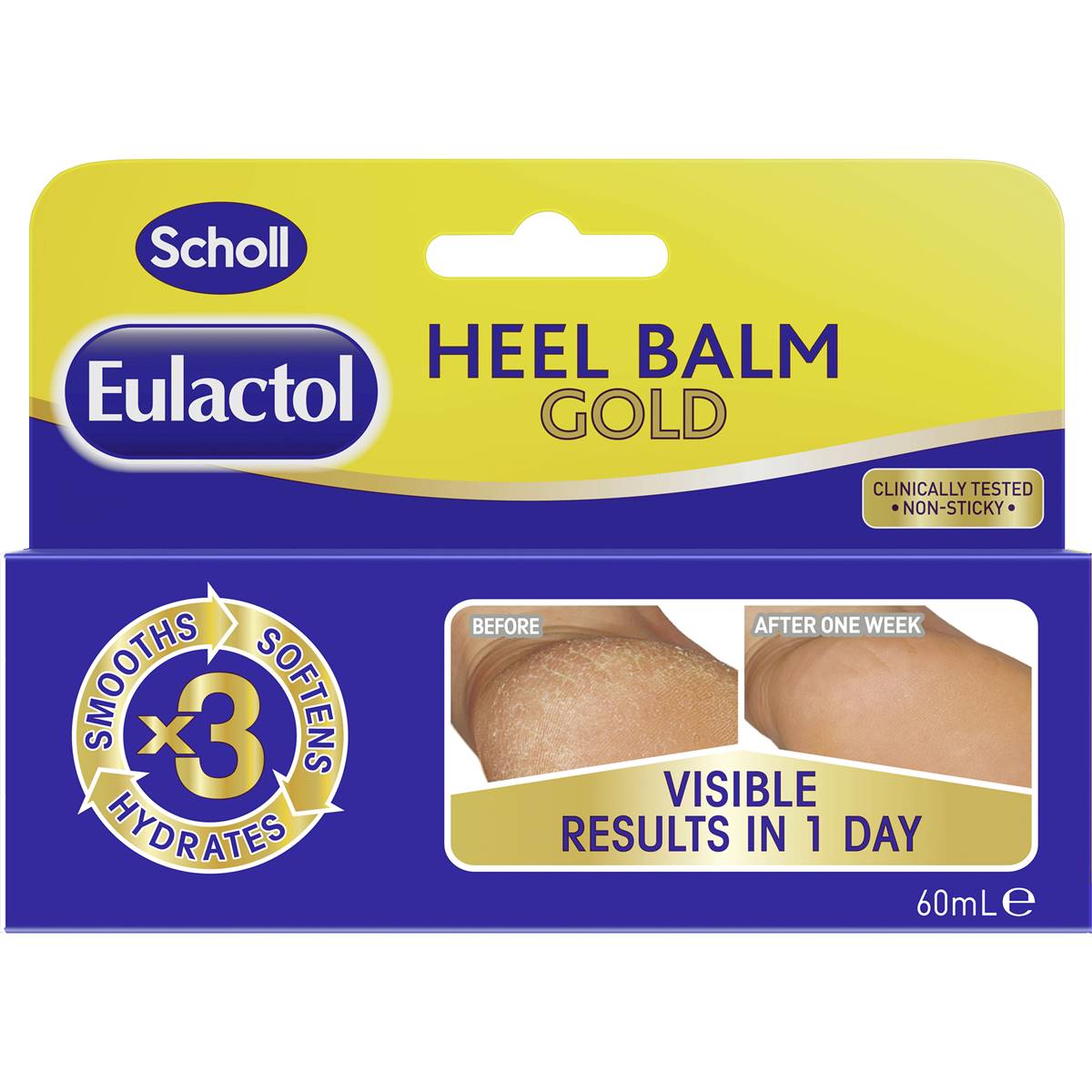 Scholl Eulactol Gold Foot Care Heel Balm 60ml