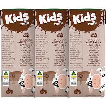 Australia's Own Kid's Milk Chocolate Poppers 200mL x 6 pack