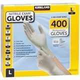 Kirkland Signature Large Nitrile Exam Gloves 2 x 200 Count