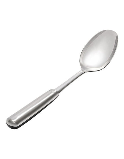 Steel Cooking Spoon in Silver