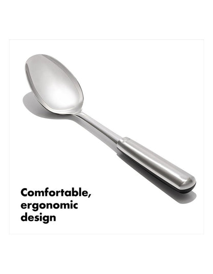 Steel Cooking Spoon in Silver
