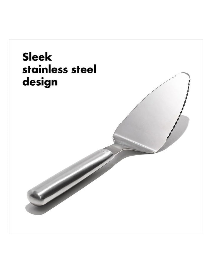 Steel Pie Server in Silver