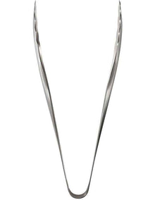 Steel Serving Tongs in Silver