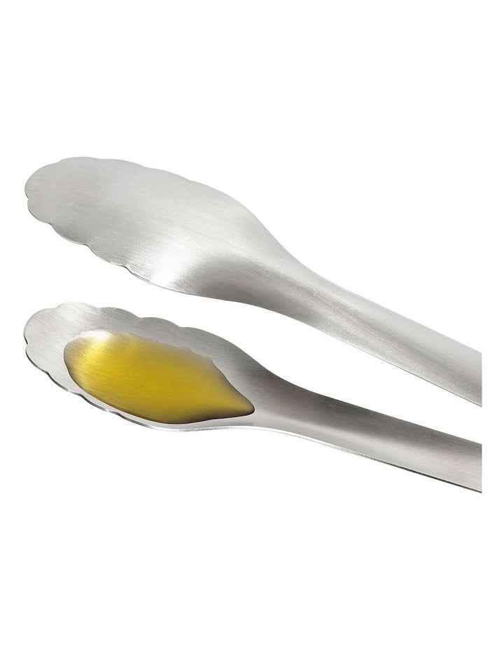 Steel Serving Tongs in Silver