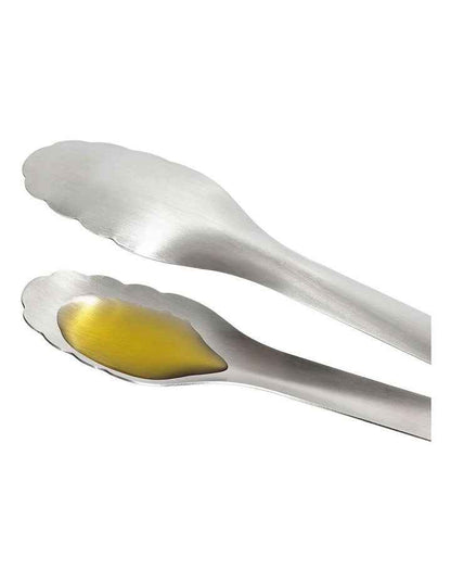 Steel Serving Tongs in Silver