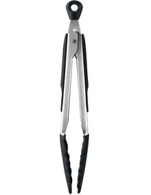Tongs with Silicone Heads 23cm in Black