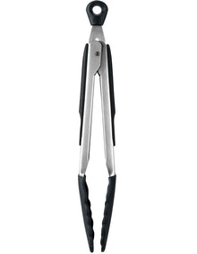 Tongs with Silicone Heads 23cm in Black