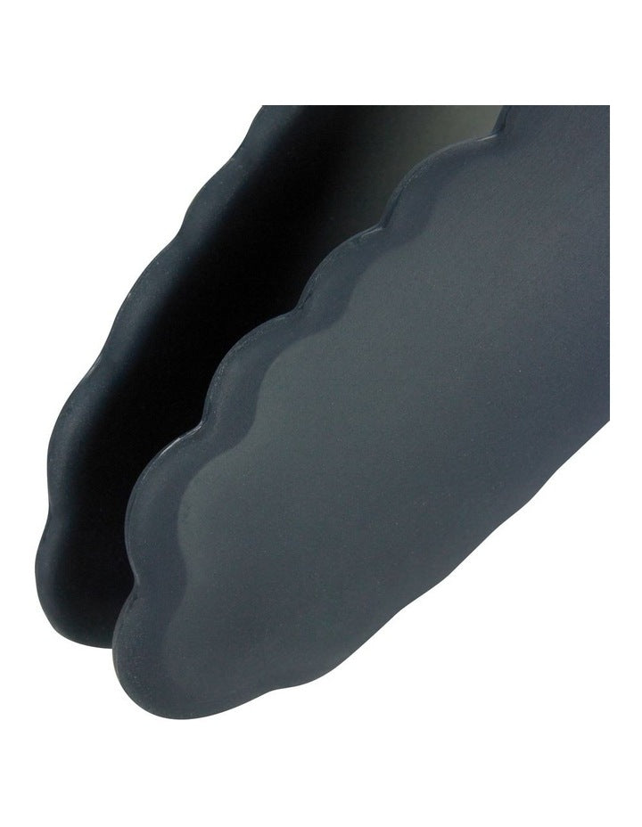 Tongs with Silicone Heads 23cm in Black