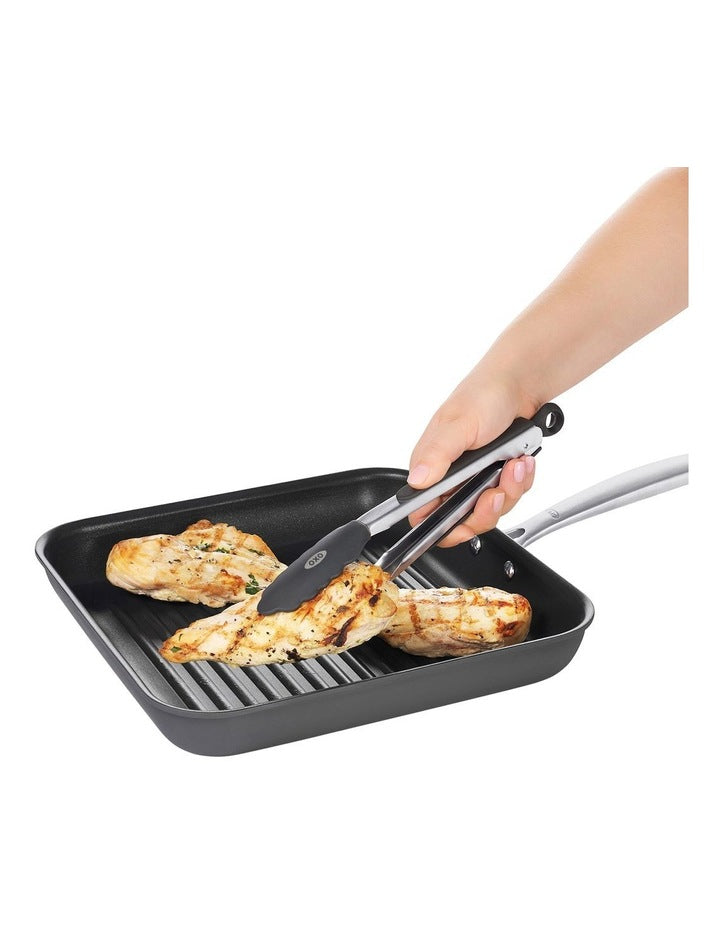 Tongs with Silicone Heads 30cm in Black