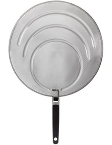 Splatter Screen with Folding Handle in Silver