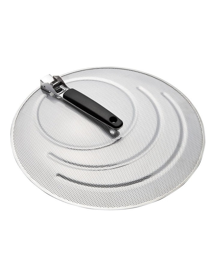 Splatter Screen with Folding Handle in Silver