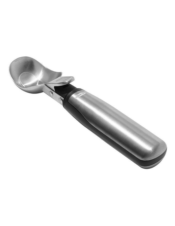 Steel Lever Ice Cream Scoop in Silver