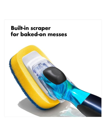 Soap Dispensing Dish Scrub in Black