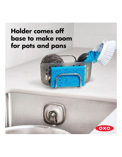 StrongHold Suction Sink Caddy in Silver