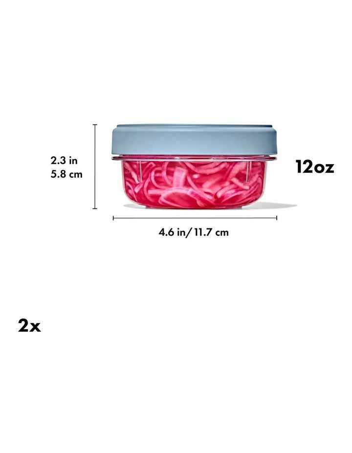 Twist & Stack Container 355ml 2 Pack in Blue