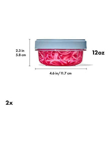 Twist & Stack Container 355ml 2 Pack in Blue