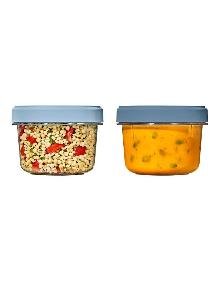 Twist & Stack Container 592ml  2 Pack in Blue
