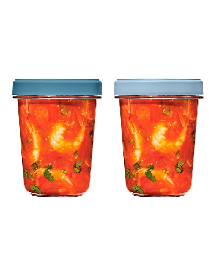 Twist & Stack Container 946ml 2 Pack in Blue