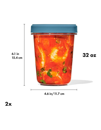 Twist & Stack Container 946ml 2 Pack in Blue