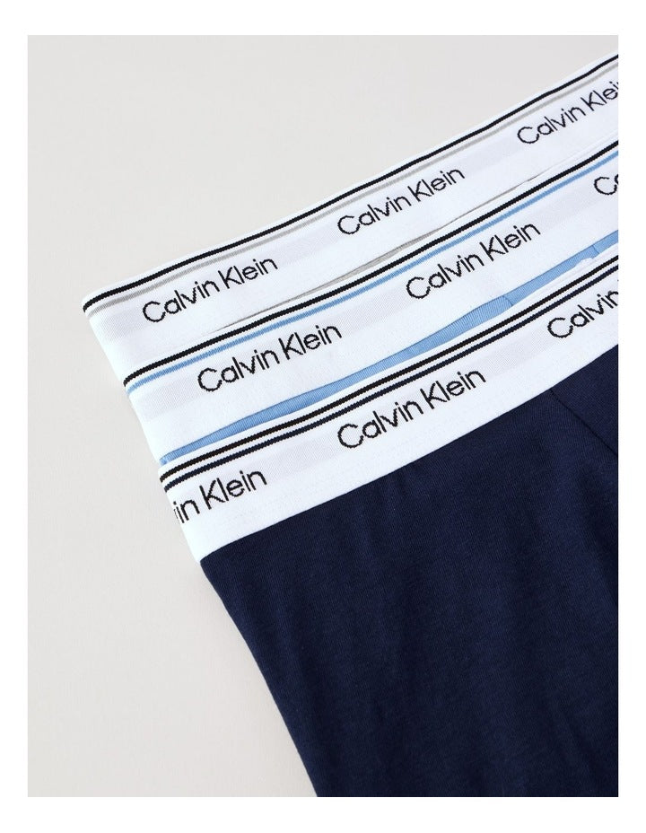 Balance Cotton Stretch Low Rise Trunks 3 Pack in Multi