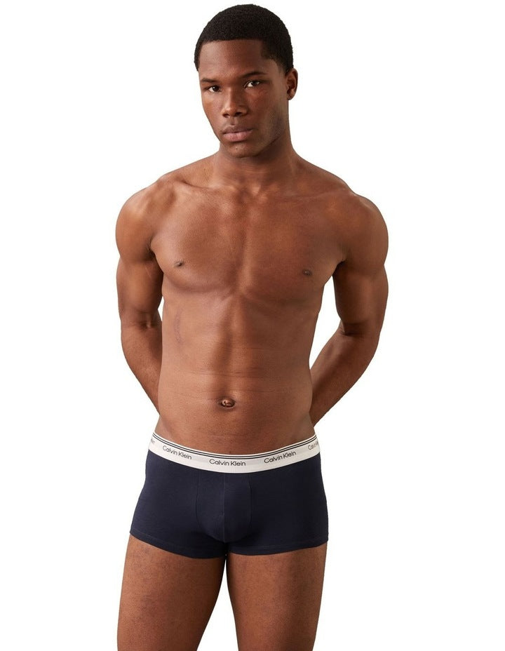 Balance Cotton Stretch Low Rise Trunks 3 Pack in Multi