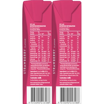 Australia's Own Kid's Milk Strawberry Poppers 200mL x 6 pack
