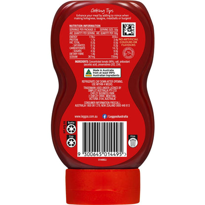 Leggo's Australian Grown Tomato Paste Triple Concentrate Squeeze 400g