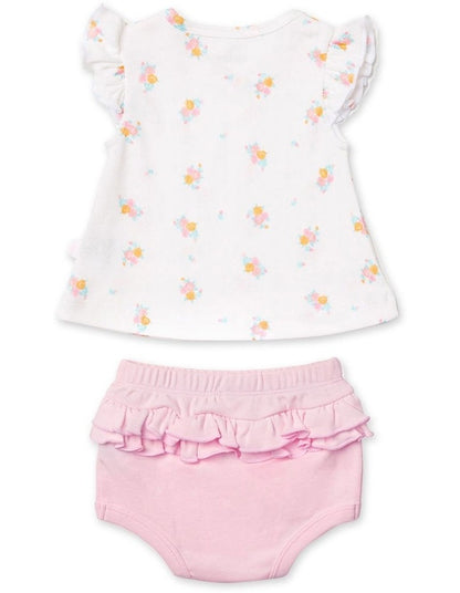Top And Frill Bloomer Set in Pink