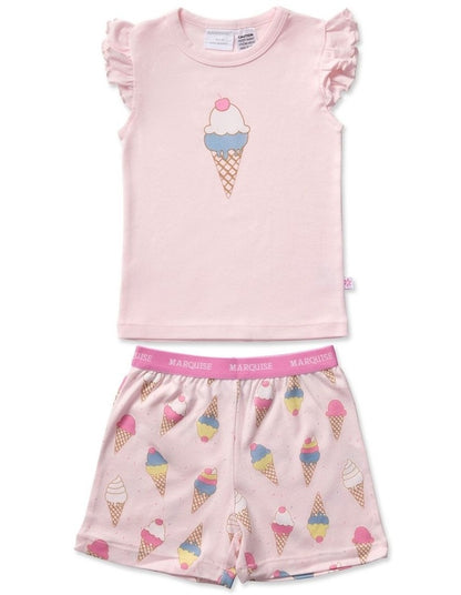 Frill Sleeve Pyjamas in Pink
