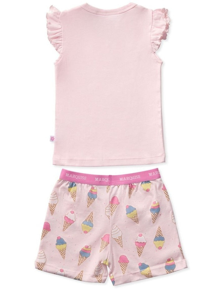 Frill Sleeve Pyjamas in Pink