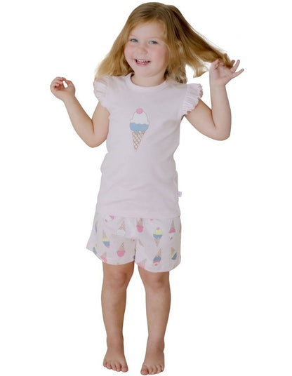 Frill Sleeve Pyjamas in Pink
