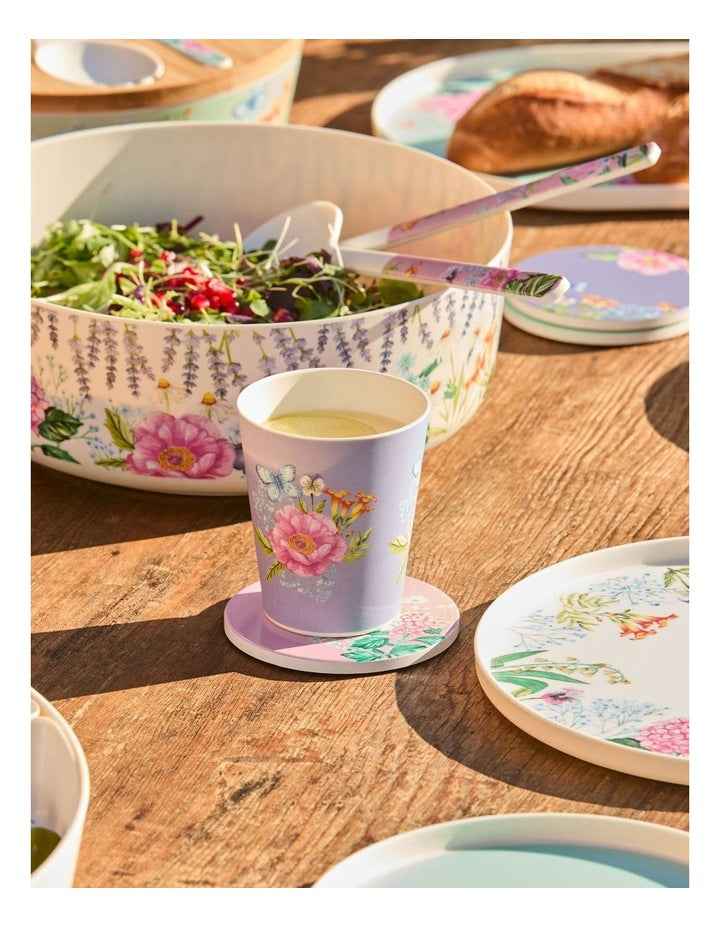 Botanica Ceramic Round Coaster 10cm in Pink
