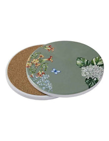 Botanica Ceramic Round Coaster 10cm in Sage