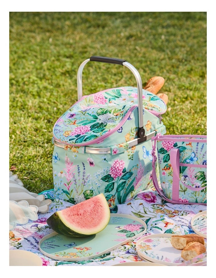 Botanica Insulated Picnic Carry Basket in Multi